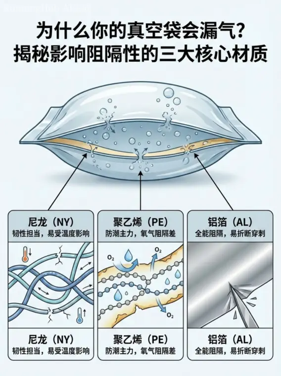 为什么你的真空袋会漏气？揭秘影响阻隔性的三大核心材质（images 1）