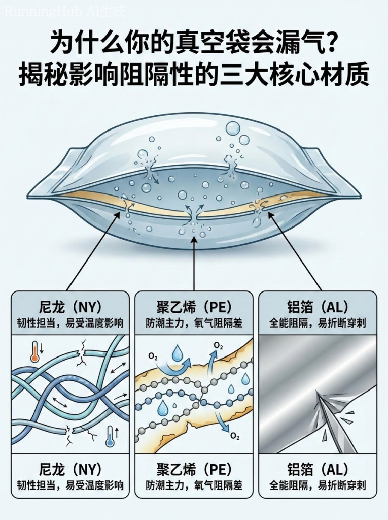 为什么你的真空袋会漏气？揭秘影响阻隔性的三大核...