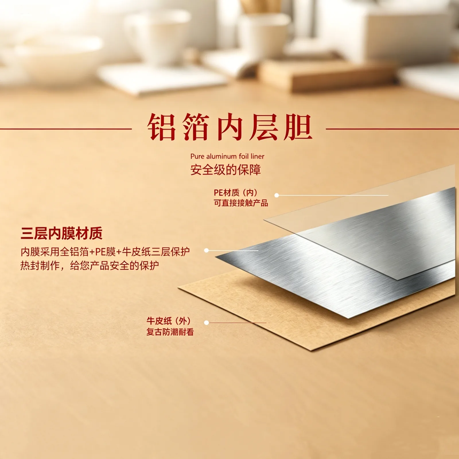 茶饼铝箔自封袋产品图4