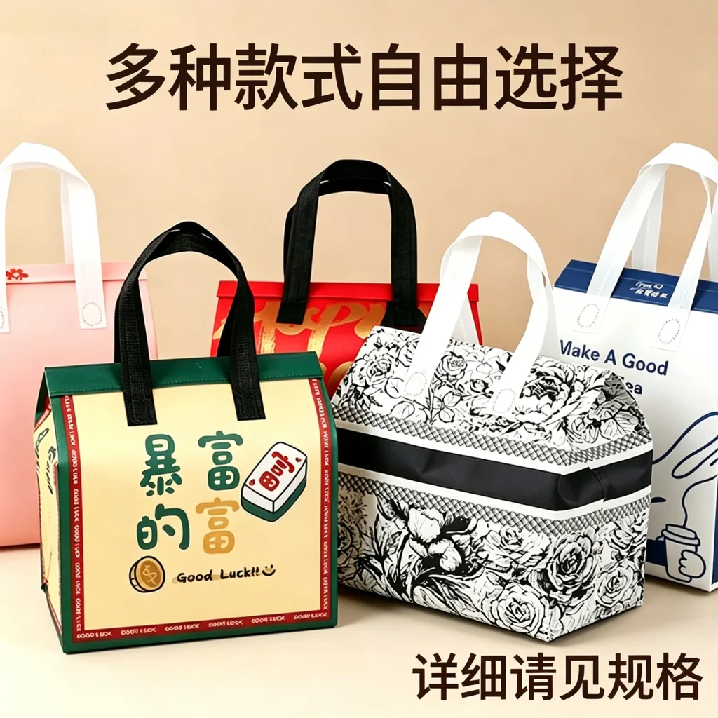 无纺布手提保温袋厂家_现货支持尺寸材料印刷定制
