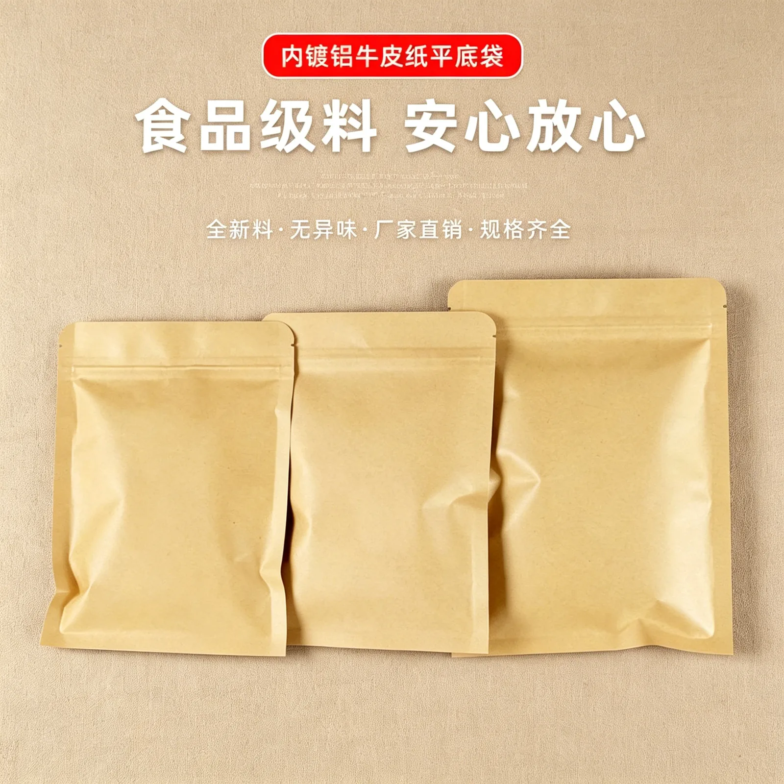 定制牛皮纸袋自封袋产品图2