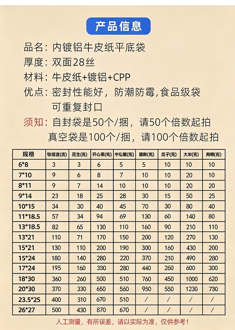 定制牛皮纸袋自封袋详情图1
