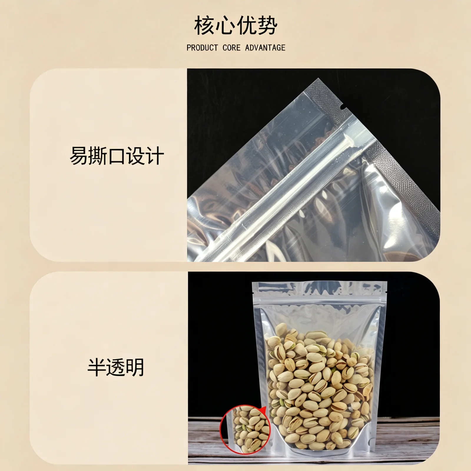 镀铝阴阳自立自封袋产品图2
