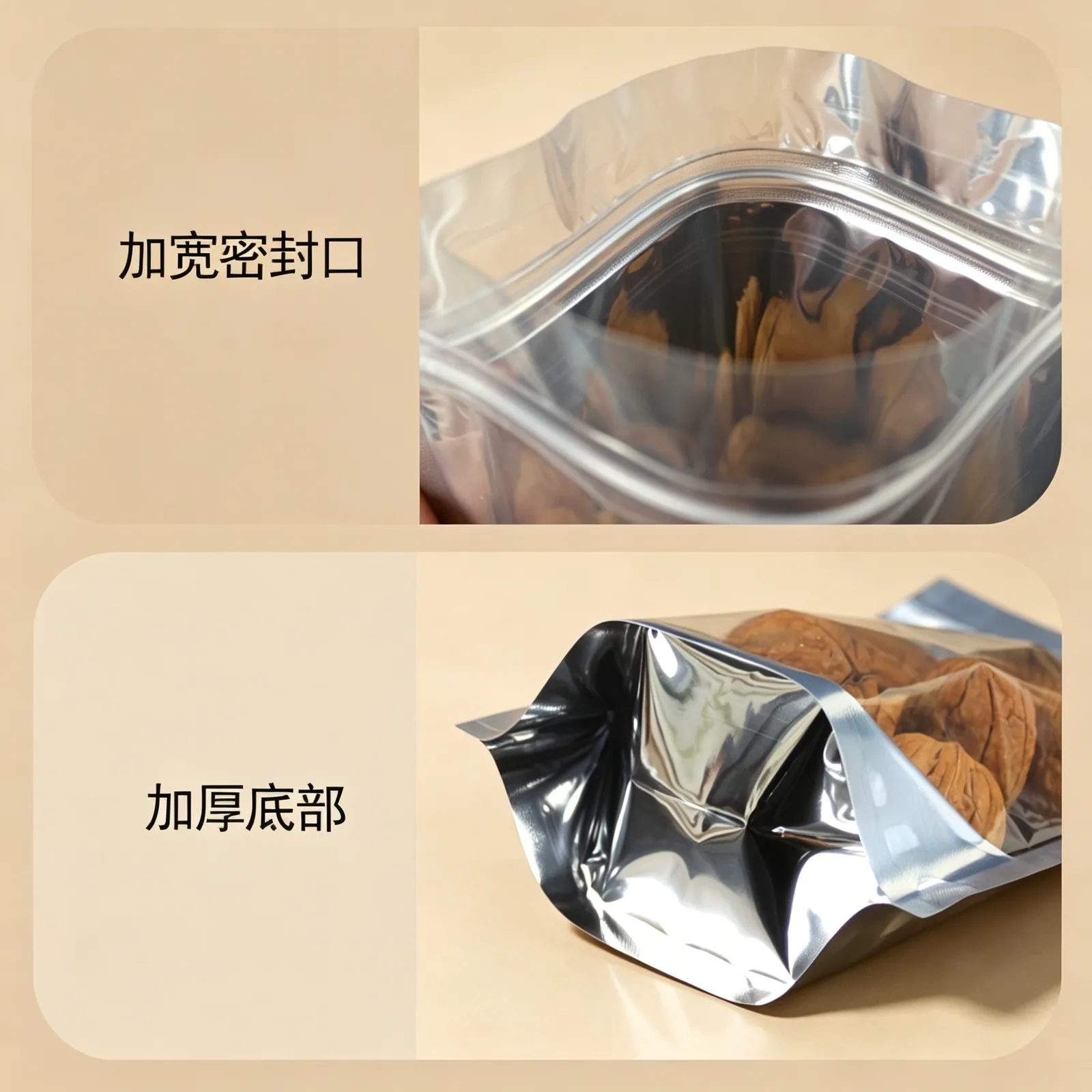 镀铝阴阳自立自封袋产品图3