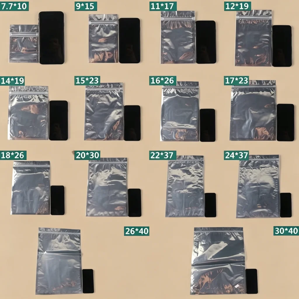 镀铝阴阳平底自封袋厂家_现货支持尺寸材料印刷定制