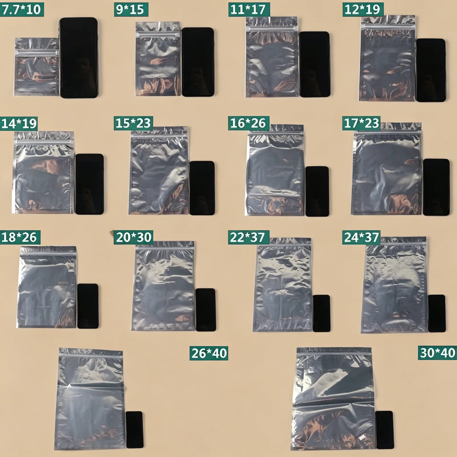 镀铝阴阳平底自封袋产品图1