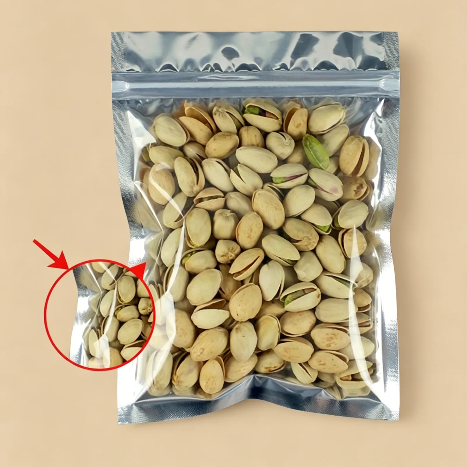 镀铝阴阳平底自封袋产品图4